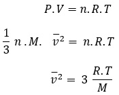 relacion de la ecuacion del gas ideal con la velocidad