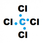 Estructura de Lewis del tetracloruro de carbono