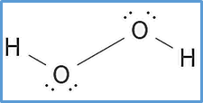 estructura de lewis del h2o2 peroxido de hidrogeno