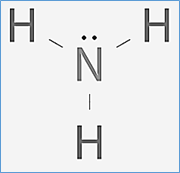estructura de lewis del amoniaco (NH3)