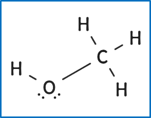 Estructura de Lewis del CH3OH (Metanol)