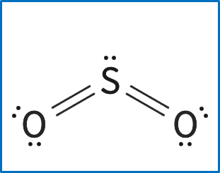 Estructura de Lewis del SO2 Dióxido de Azufre